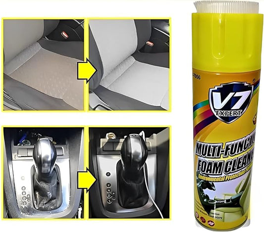 V7 Car Seat & Sofa Foam Cleaner 600ml | Multi-Surface Stain Remover Spray