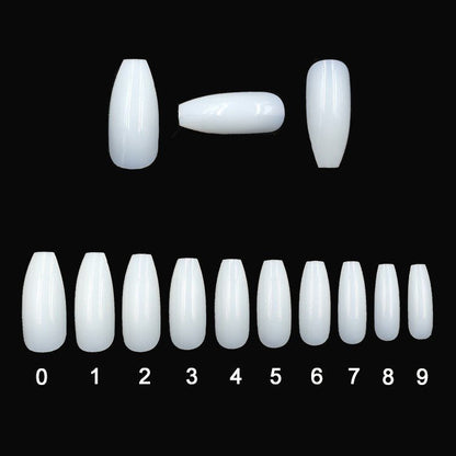 500 transparent natural fake nails 50% OFF