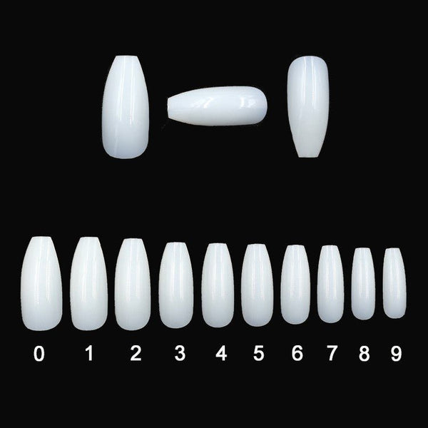 500 transparent natural fake nails 50% OFF