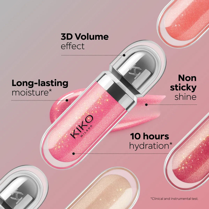 KIKO Milano 3D Hydra Lip Gloss – Ultra Shine Moisturizing Lip Gloss
